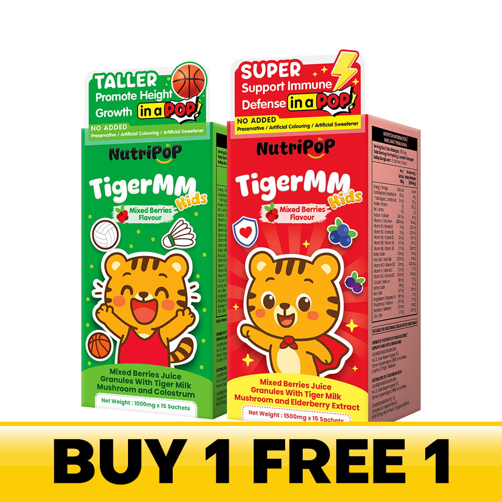 NutriPOP TigerMM Kids Red in a POP 15s + Green in a POP 15s
