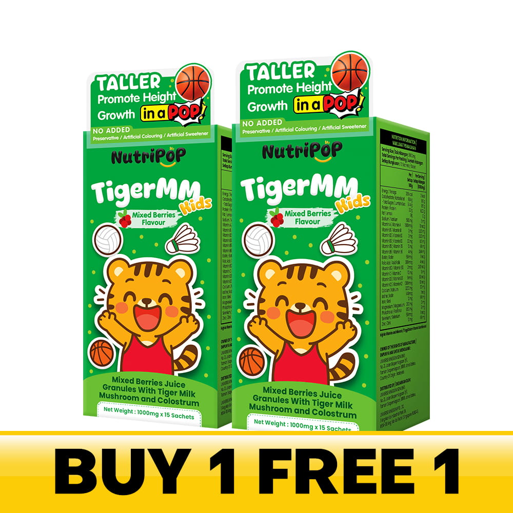 NutriPOP TigerMM Kids Green in a POP 15s x 2 Boxes