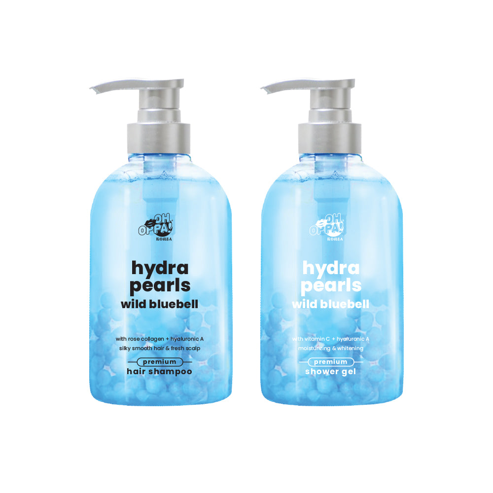 【Gift】Oh Oppa Hydra Pearls Shampoo + Shower Gel Wild Bluebell 500ml