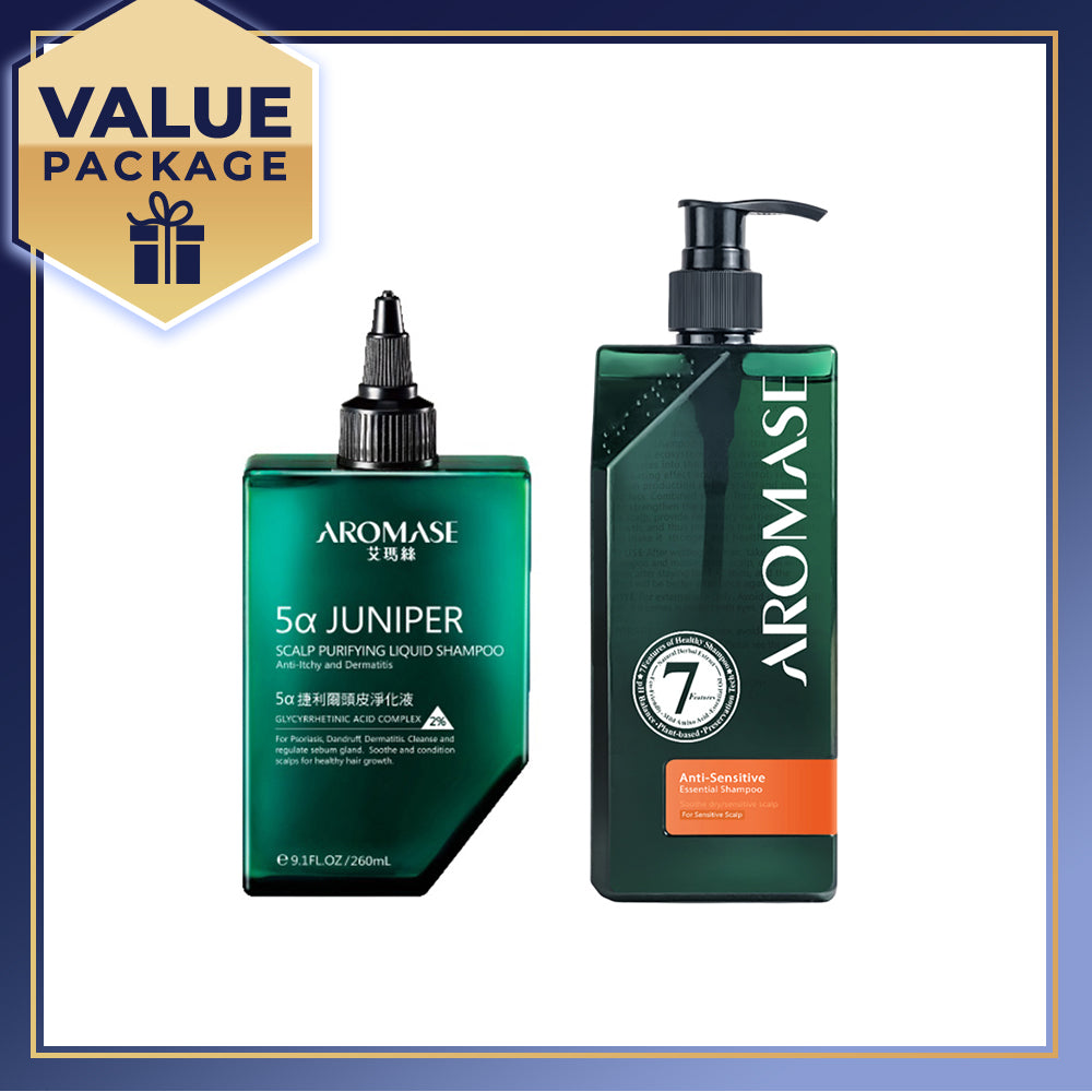 【Bundle of 2】 AROMASE Dry & Flacky Scalp 2-Step Set (Large)