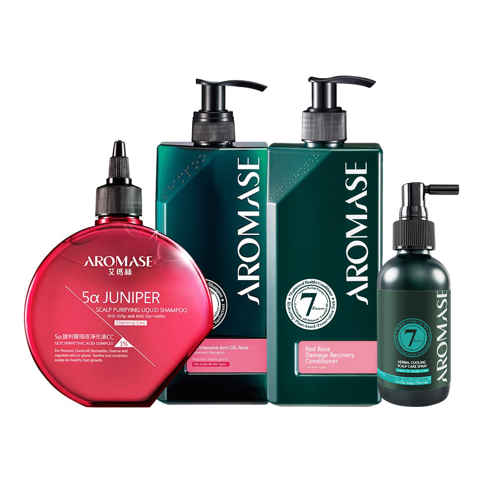 【Bundle of 4】Aromase Rose Anti-Oil 4-Step Set (Large)