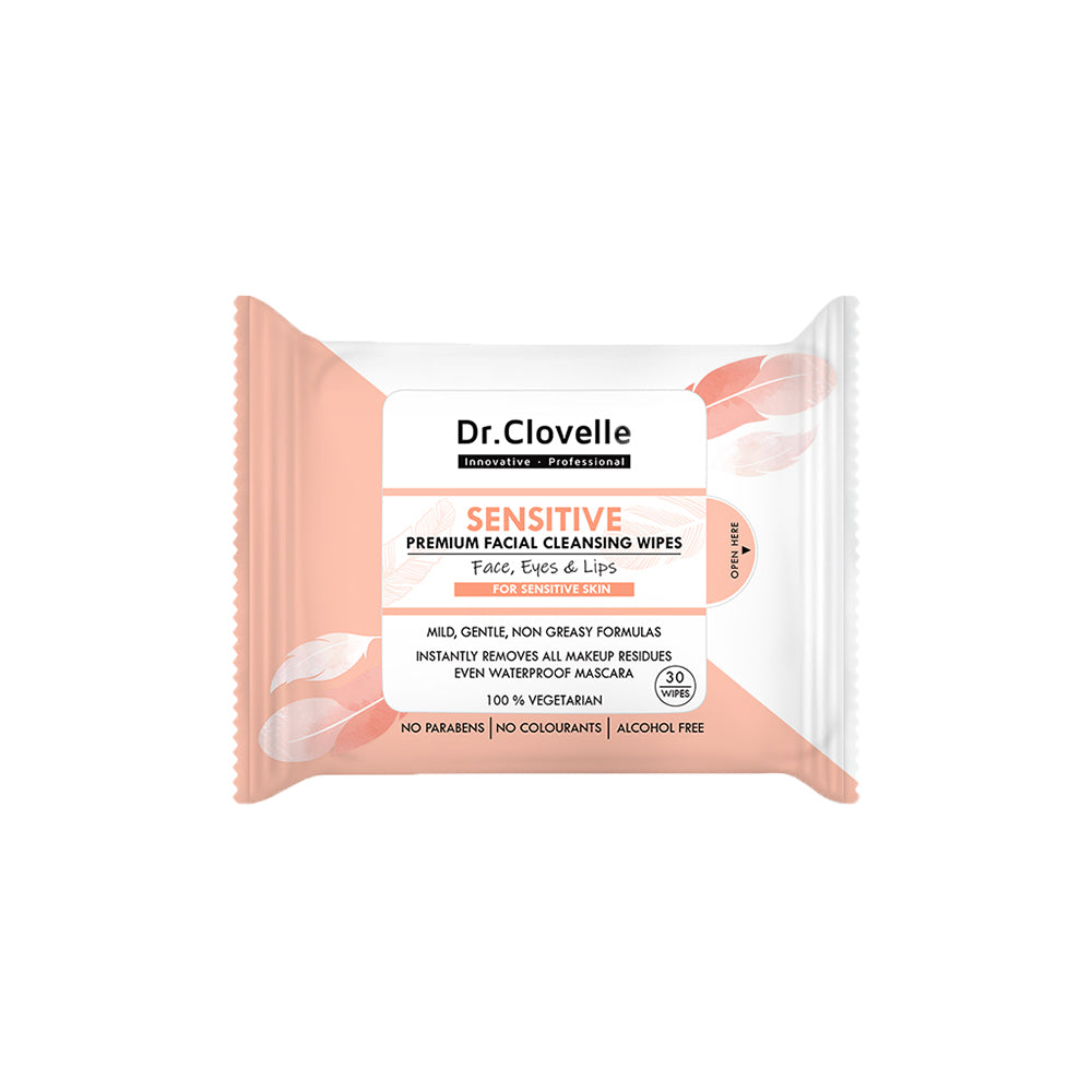 【Gift】Dr Clovelle Sensitive Premium Facial Cleansing Wipes 30s (EXP-20260326)
