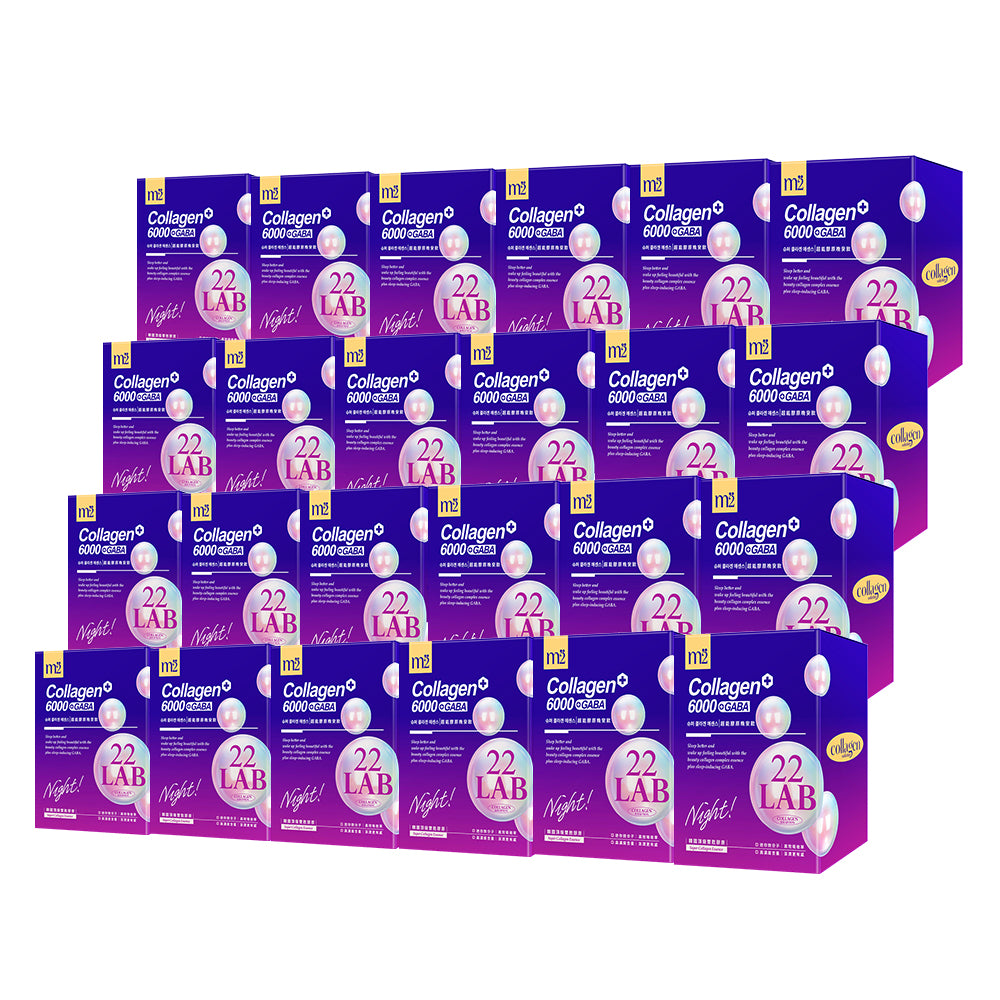 【Bundle of 24】M2 22 Lab Super Collagen Night Drink + GABA 8s x 24 Boxes