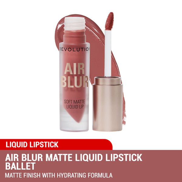Revolution Air Blur Matte Liquid Lipstick 3.5ml (Ballet / Chauffeur / Dreamy / Black Cherry / Fiery / Peachy)