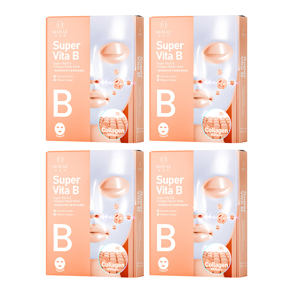 Mirae Super Vita B Collagen Repair Mask 4s x 4 Boxes