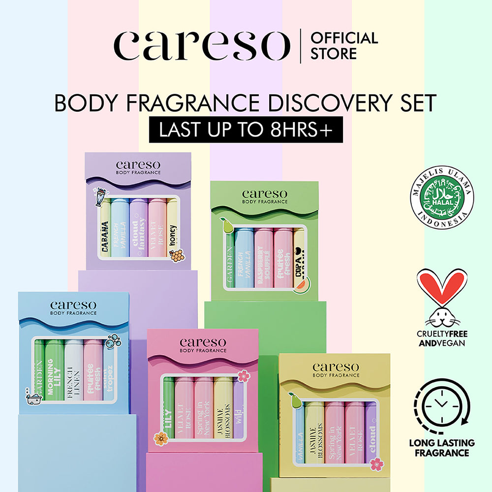 CARESO Body Fragrance Discovery Set 5ml x 5 vials | Body Mist | Halal Cert | Pocket Size