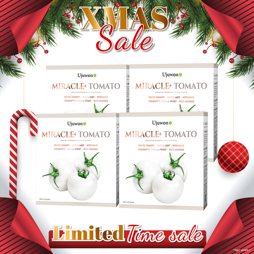 【Bundle Of 4】Ujuwon Miracle+ Tomato Skin Booster 8s x 4 Boxes