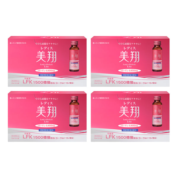 Bishoh Lactic Acid Bacteria Collagen Drink 50ml x 10s x 4 Boxes