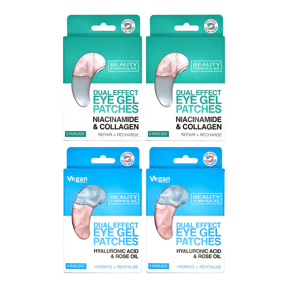 【Bundle of 4】Beauty Formulas Dual Effect Eye Gel Patches 6 pairs