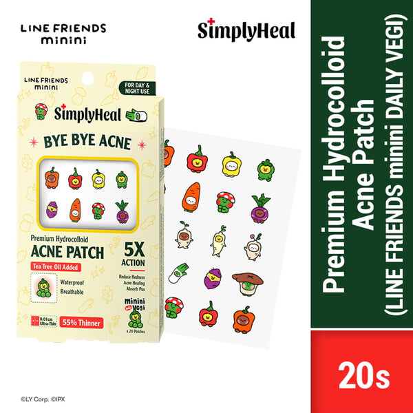 SimplyHeal Day & Night Premium Hydrocolloid Acne Patch (LINE FRIENDS minini Edition)