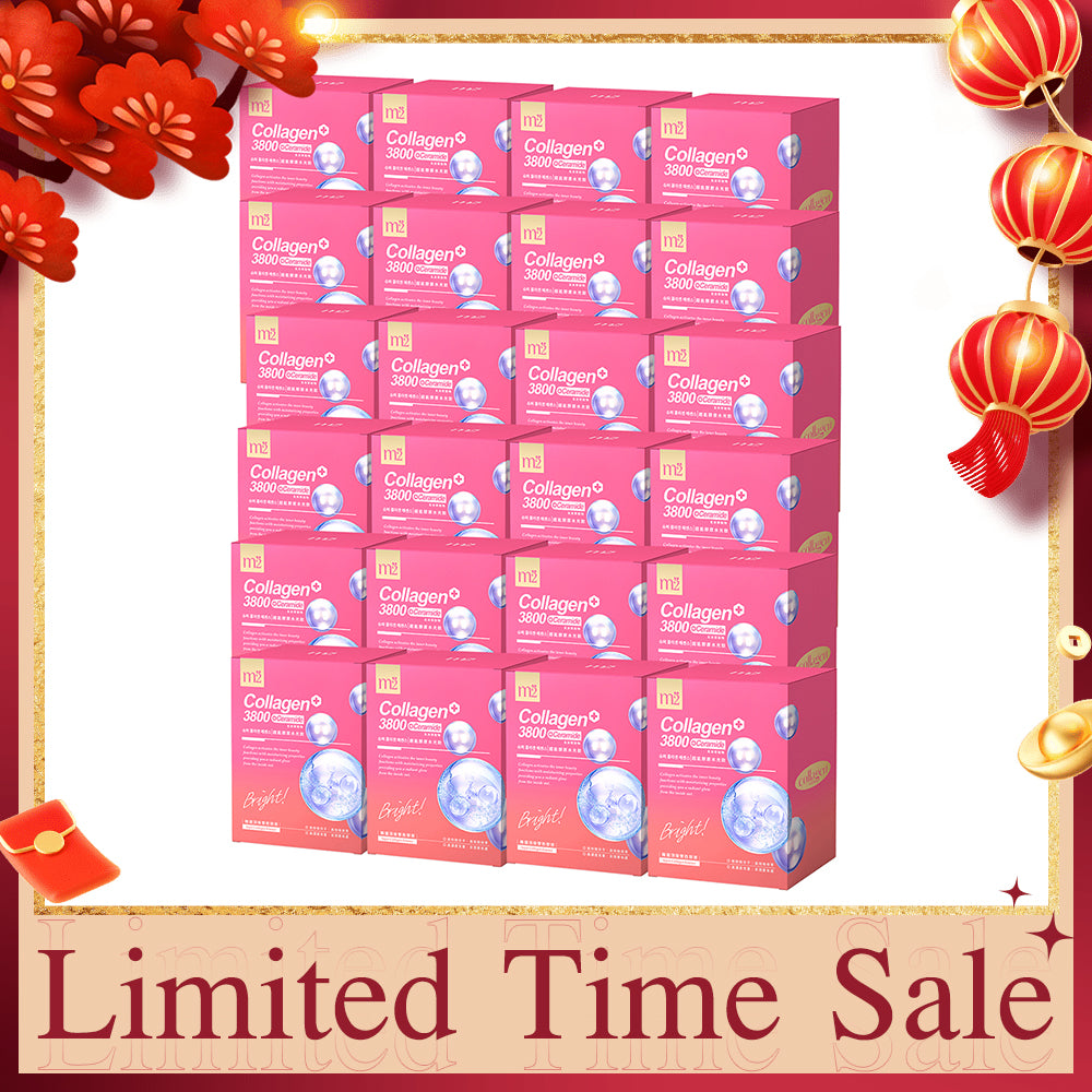 【6 Months Supply Set】M2 Super Collagen 3800 + Ceramide Drink 8s x 24 Boxes