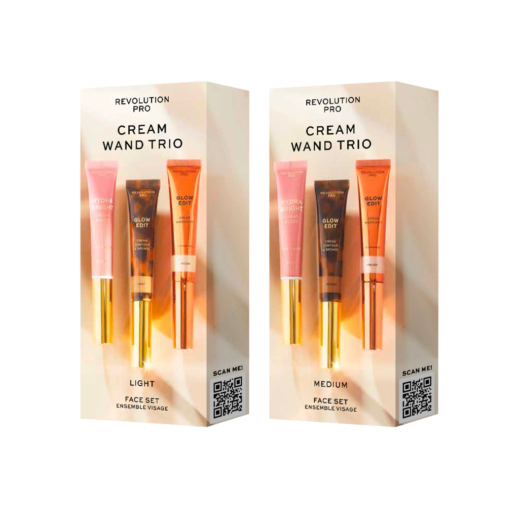 Revolution Pro Cream Face Wand Trio 3 Pcs/Box (Light / Medium)