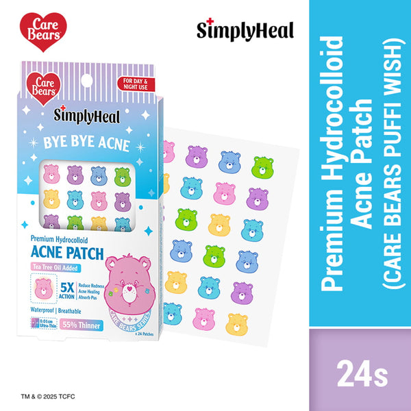Simplyheal Day & Night Premium Hydrocolloid Acne Patch (Care Bears Puffi Wish / Care Bears Shiny Hug)
