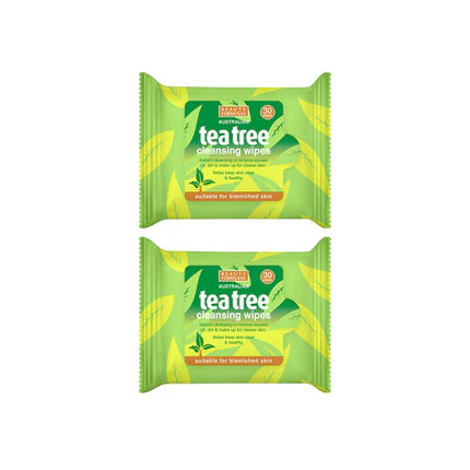 【Gift】Beauty Formulas Tea Tree Cleansing Wipes 30s x 2