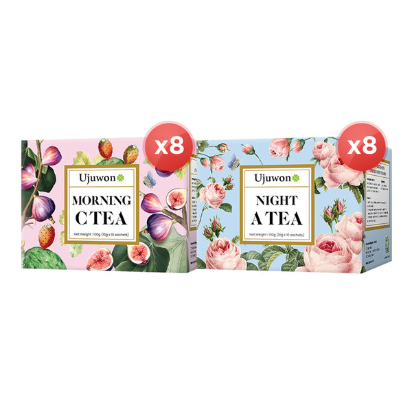 【Bundle Of 8】Ujuwon Morning C Tea / Night A Tea 10s