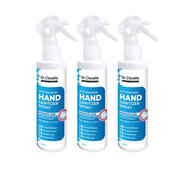 Dr. Clovelle Anti Bacteria Hand Sanitizer Spray 200ml x 3