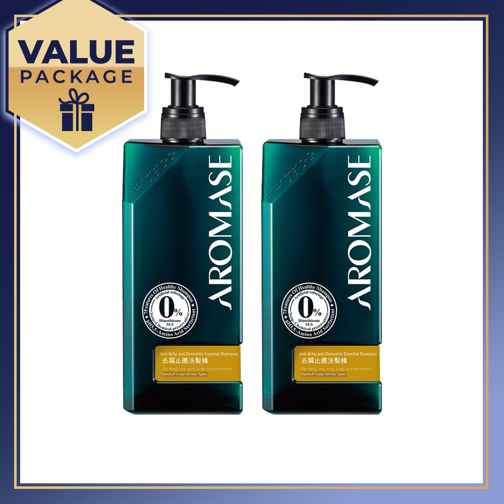 【Bundle of 2】AROMASE Anti-Dandruff Shampoo(Anti-itchy and Dermatitis Essential Shampoo) 400ml x 2