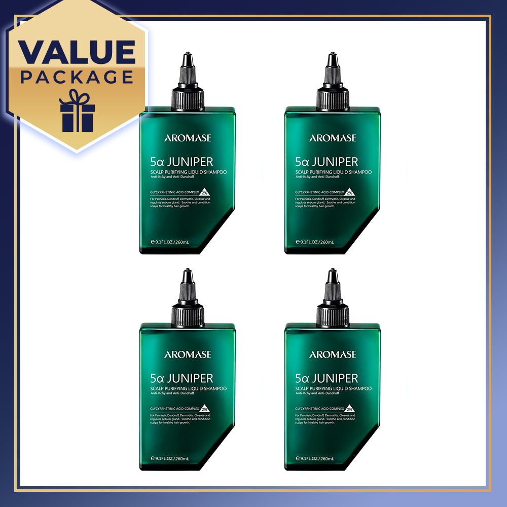 【Bundle of 4】Aromase 5α Juniper Scalp Purifying Liquid Shampoo 260ml
